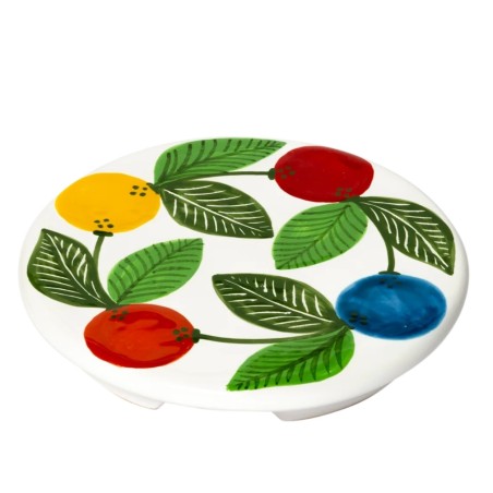Sicilian ceramic handmade trivet Elba de simone pottery Sicilian ceramic handmade trivet Elba de simone pottery